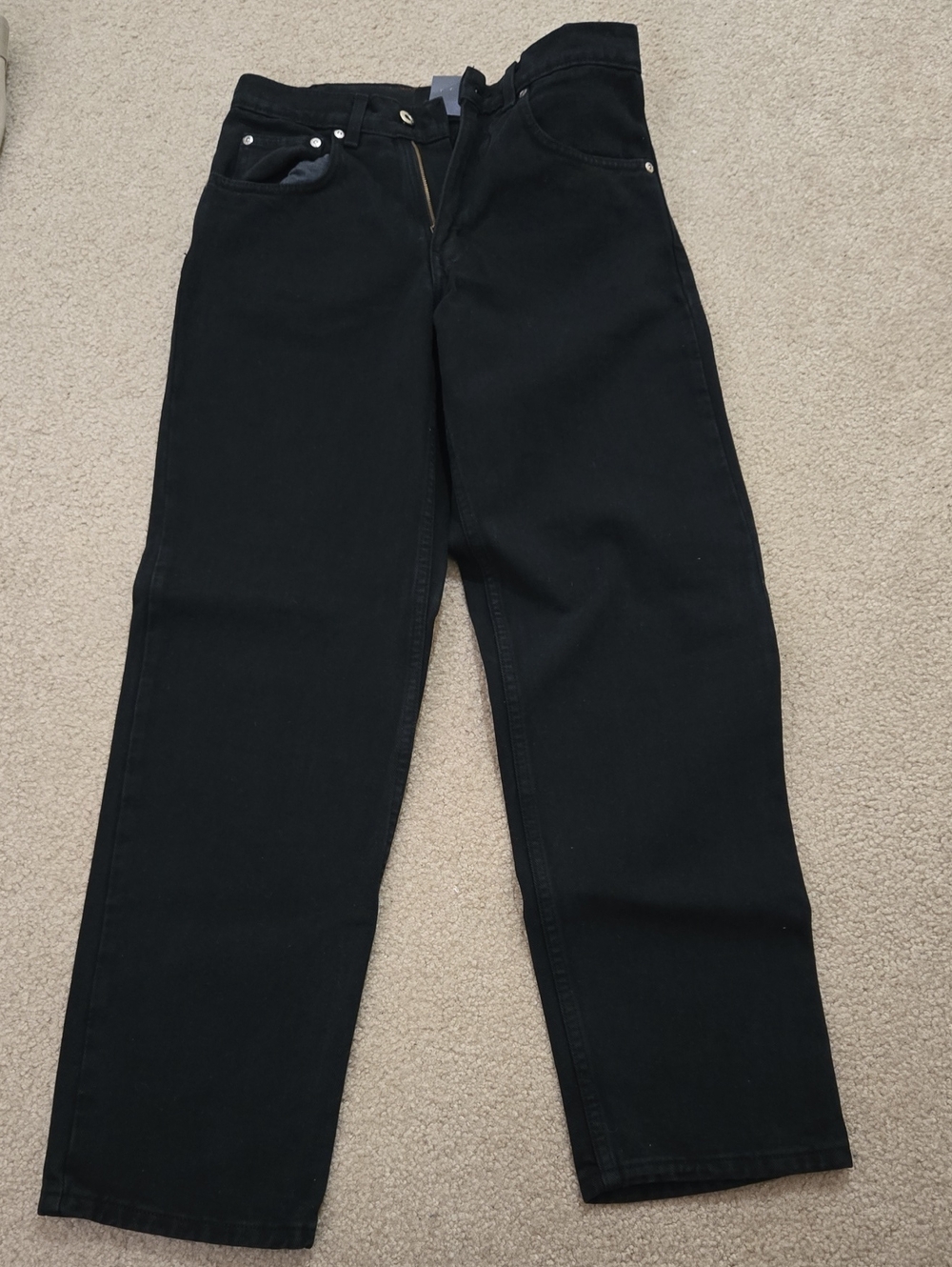 Men's Black Straight Chino Pants